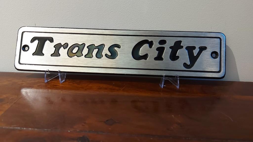 Oldtimer embleem touringcar Trans City Oekraine, Ophalen of Verzenden, Auto's