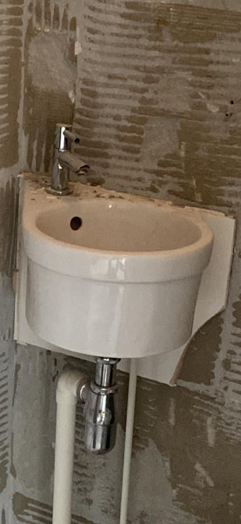 Fonteintje toilet, Doe-het-zelf en Verbouw, Sanitair, Ophalen, Gebruikt, Wastafel