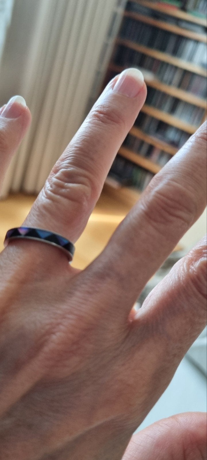 Rvs ring, Sieraden, Tassen en Uiterlijk, Ringen, Ophalen of Verzenden, Kunststof, Dame