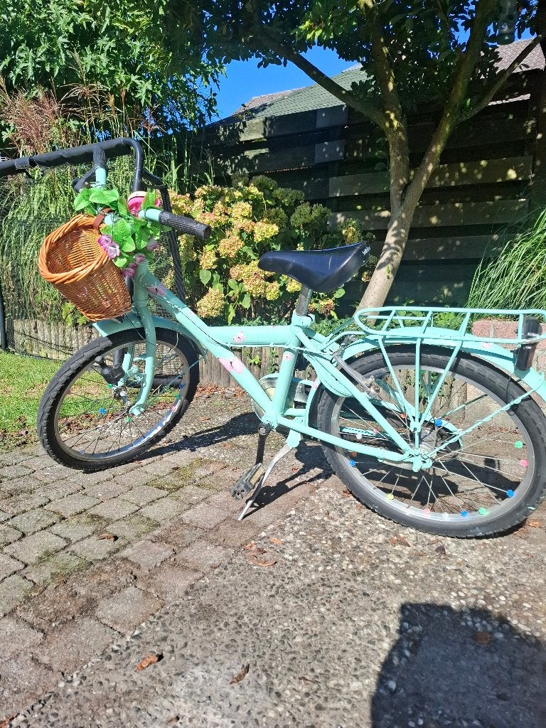 Vrolijke meisjes fiets te koop!, Ophalen, Terugtraprem, Gebruikt, Handrem