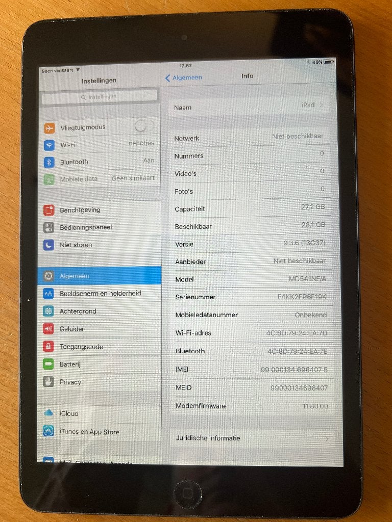 iPad mini met simkaart, Computers en Software, Apple iPads, Gebruikt, 32 GB, Zwart, Ophalen of Verzenden