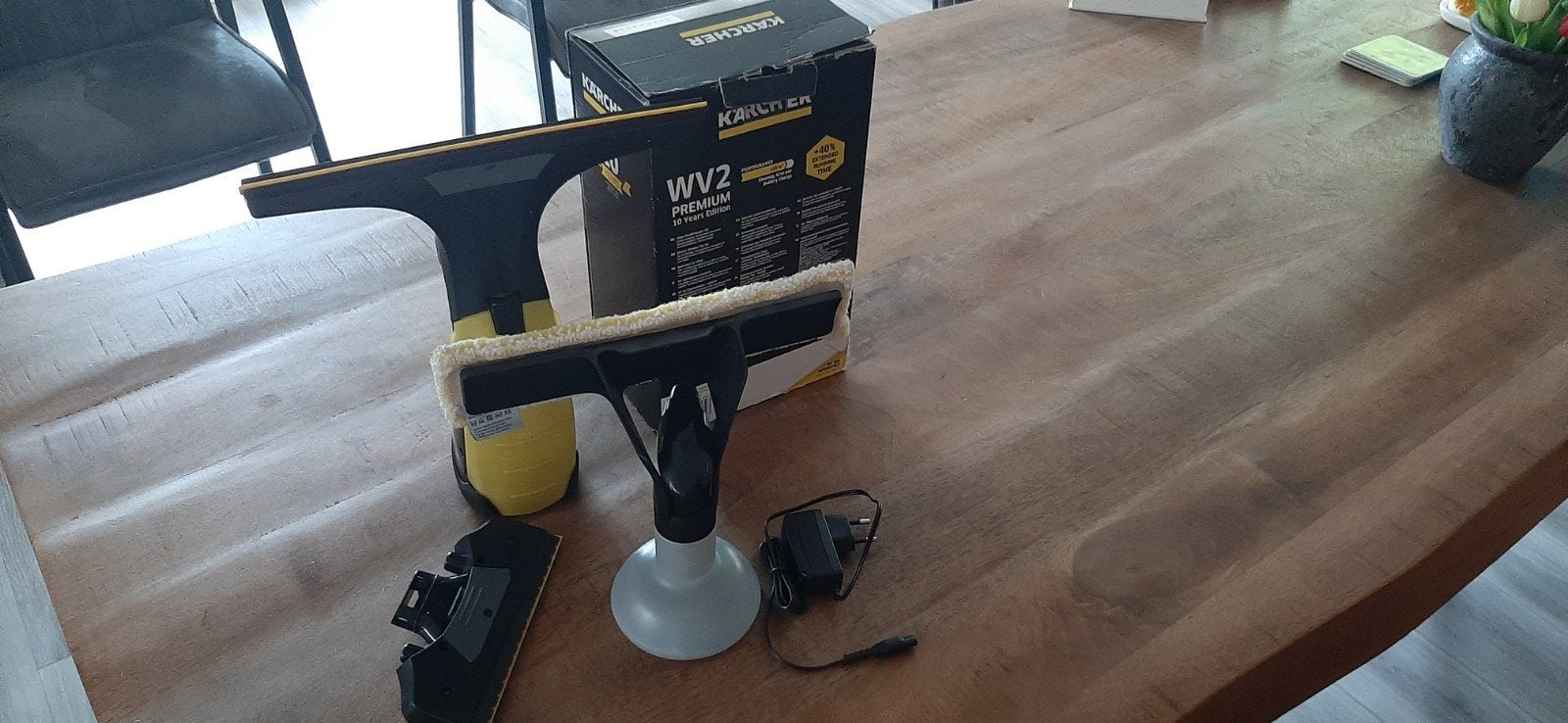 Kärcher WV 2 Premium Raamwisser - Zo goed als nieuw!, Huis en Inrichting, Ophalen, Raamwisser of Trekker