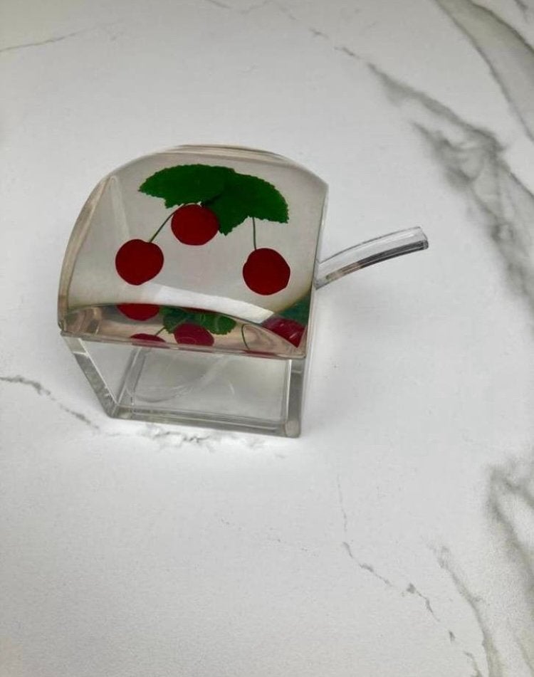 Acryl jam bakje (8x6x6cm) , jaren 80, Ophalen of Verzenden, Zo goed als nieuw, Glas, Overige stijlen