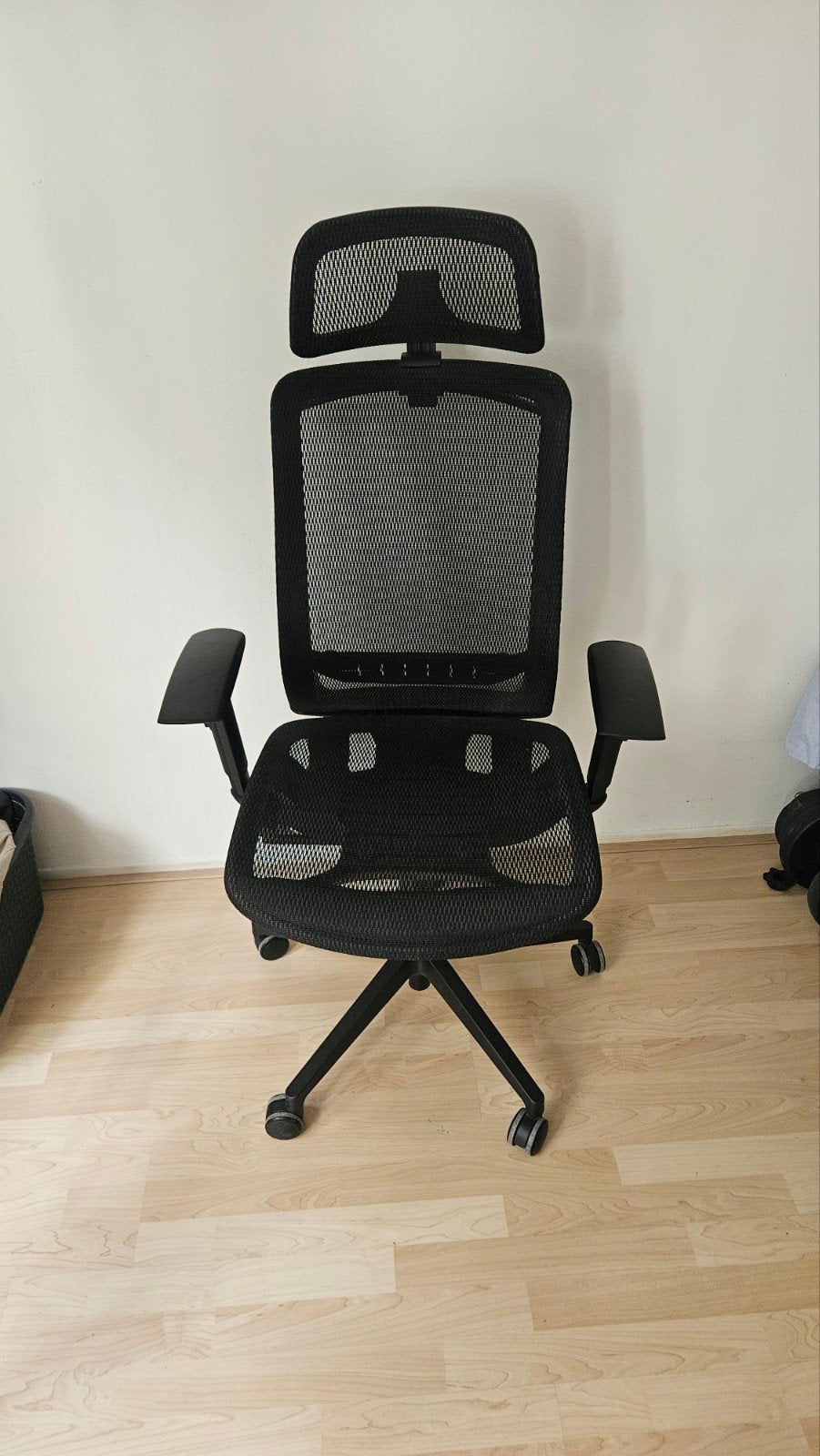 Ergonomische Bureaustoel Zwart - Comfortabel & Verstelbaar, Gebruikt, Zwart, Ophalen of Verzenden, Bureaustoel