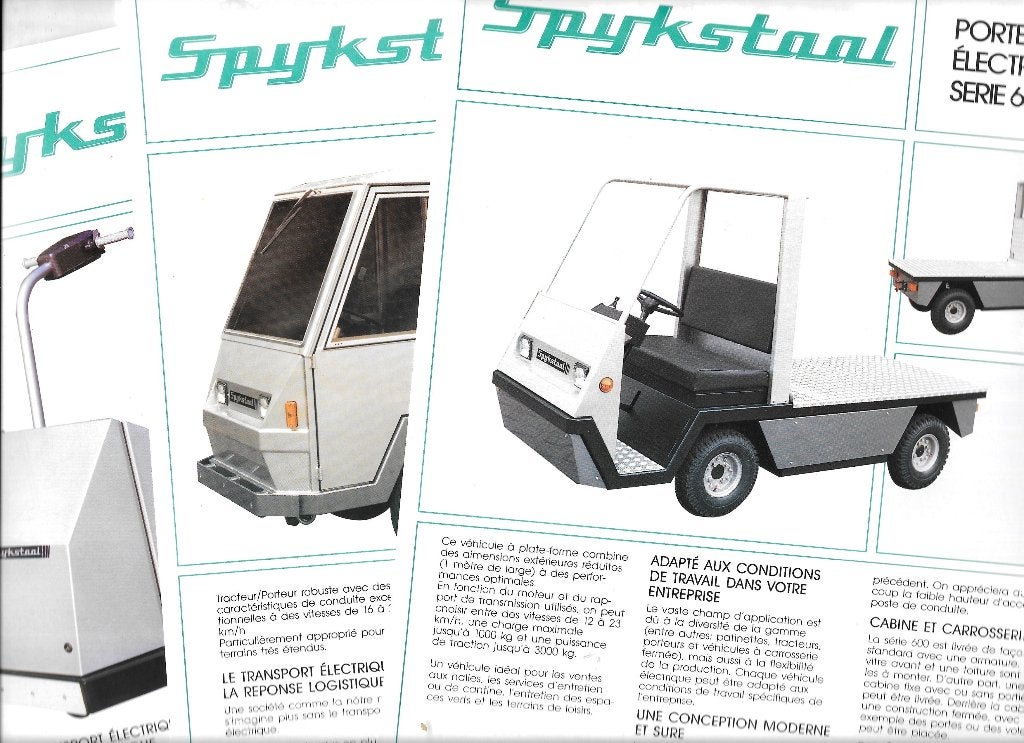 SPYKSTAAL,  electrische werkwagens, Ophalen of Verzenden, Zo goed als nieuw, Overige merken