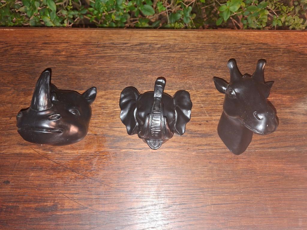 Decoratieve dierenhoofden voor aan de wand., Ophalen of Verzenden