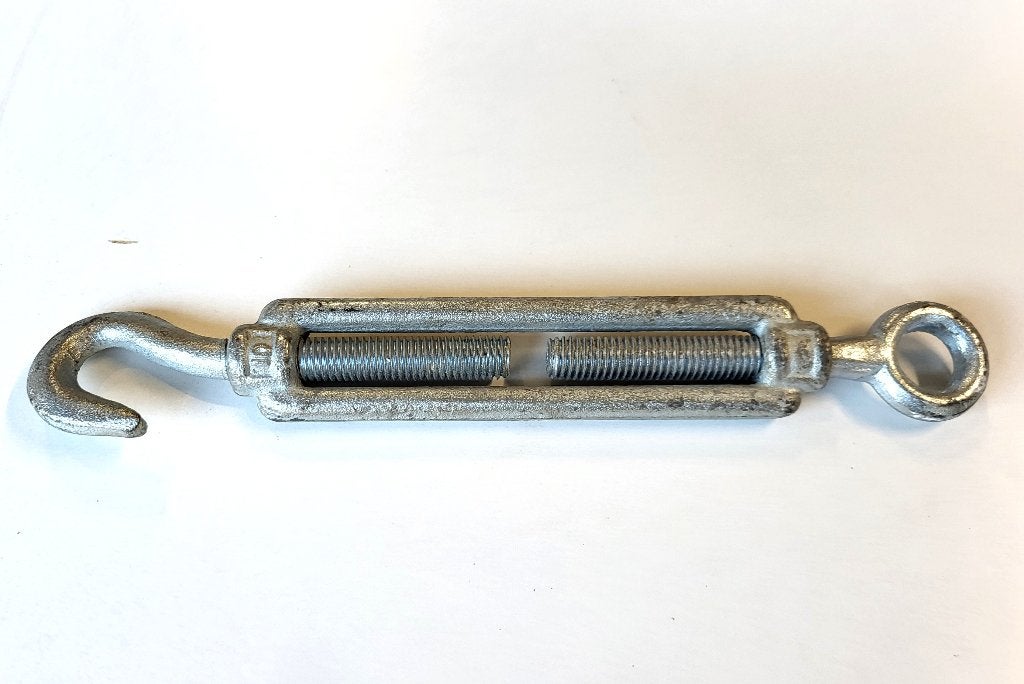 Spanschroef Haak-Oog 24cm Gegalvaniseerd Draadspanner (Zgan), Ophalen of Verzenden, Zo goed als nieuw, Overige typen
