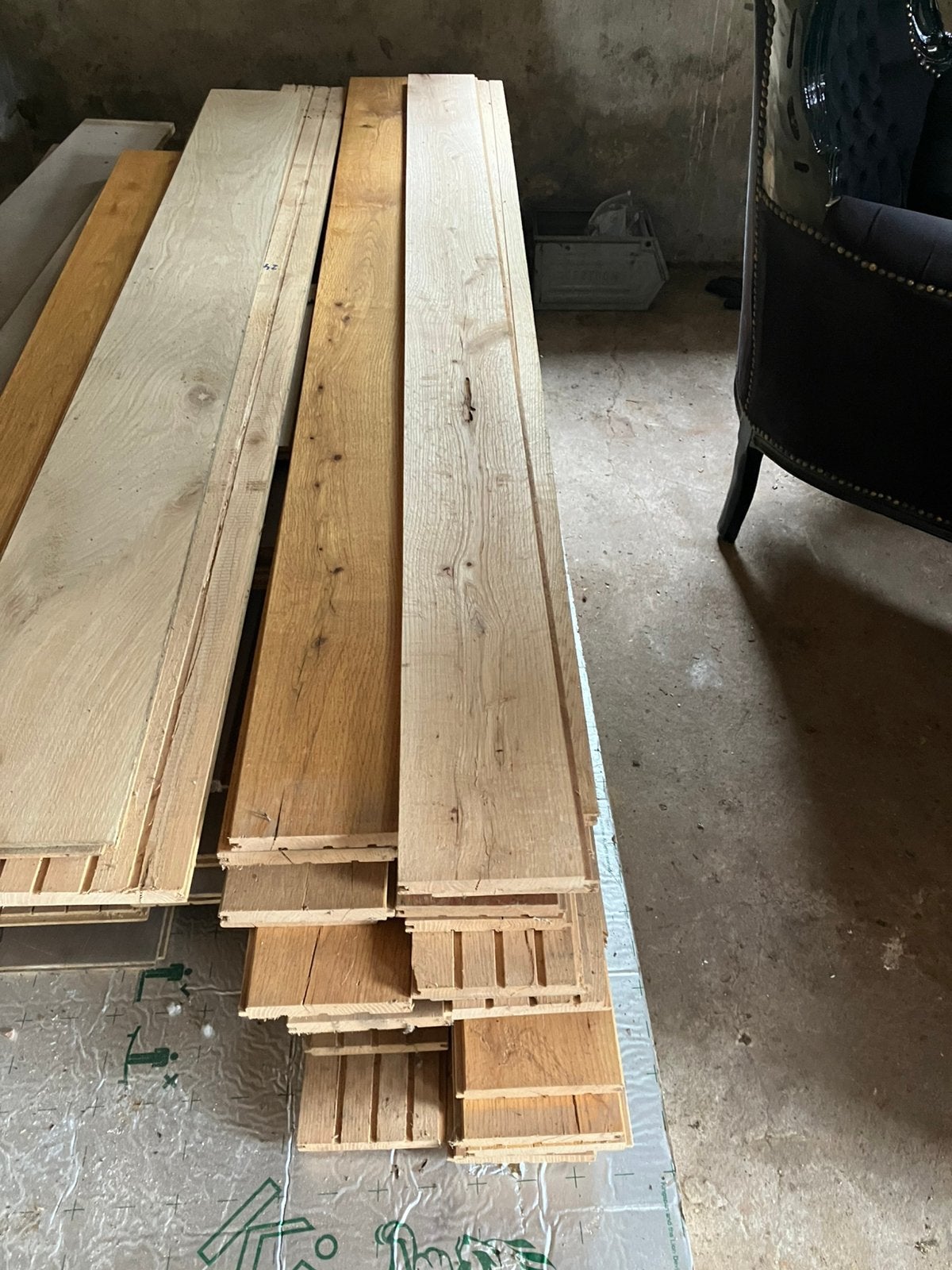 45 st Eiken planken 140 breed 15 hoog en  2000 lang., Gebruikt, Ophalen of Verzenden, 10 m² of meer, 10 tot 30 cm