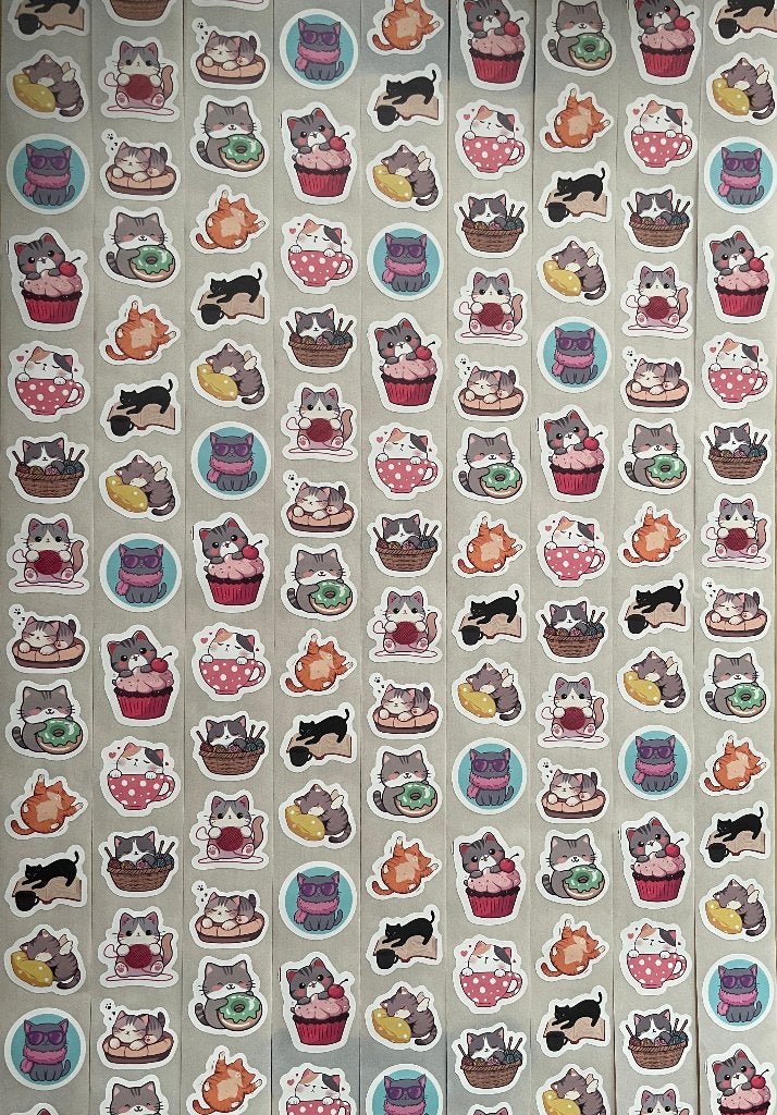 Katten, katjes stickers, Hobby en Vrije tijd, Verzenden, Nieuw, Meerdere stickers