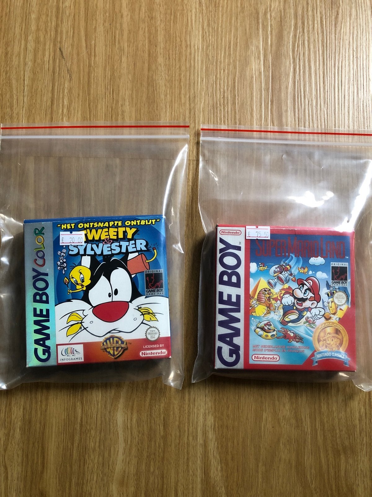 Game Boy Color & Game Boy games - Tweety & Super Mario Land, 1 speler, Ophalen of Verzenden, Zo goed als nieuw, Vanaf 3 jaar