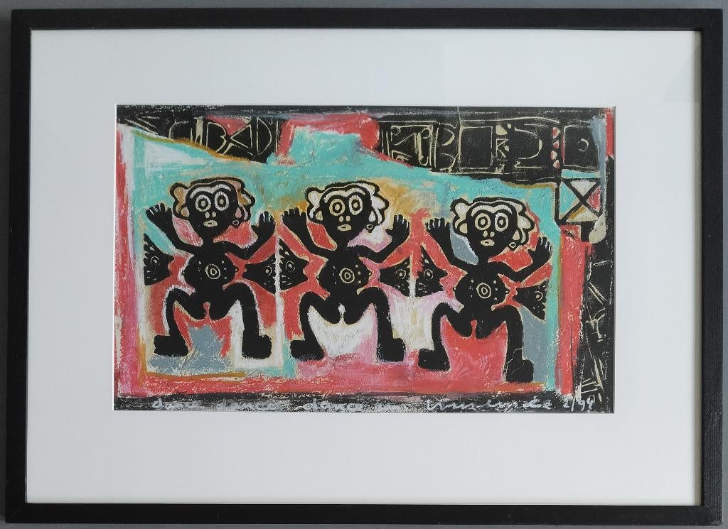 Hans Innemee – dance dance  - gemengde techniek - gesigneerd, Ophalen