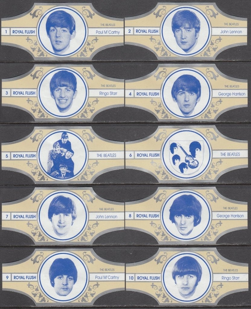 Sigarenbanden van the Beatles, Royal Flush 1-10 lichtgeel, Ophalen of Verzenden, Nieuw, Sigarenbandjes