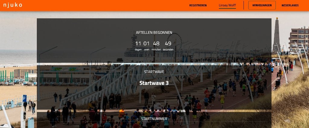 Startbewijs NN Marathon The Hague – 1 november te koop!, Eén persoon