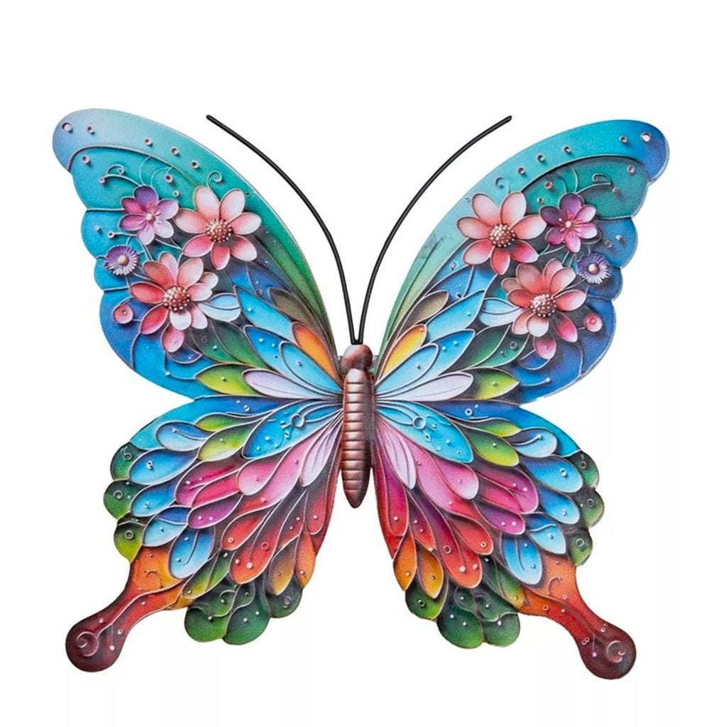 VLINDER - METAAL - WANDDECORATIE