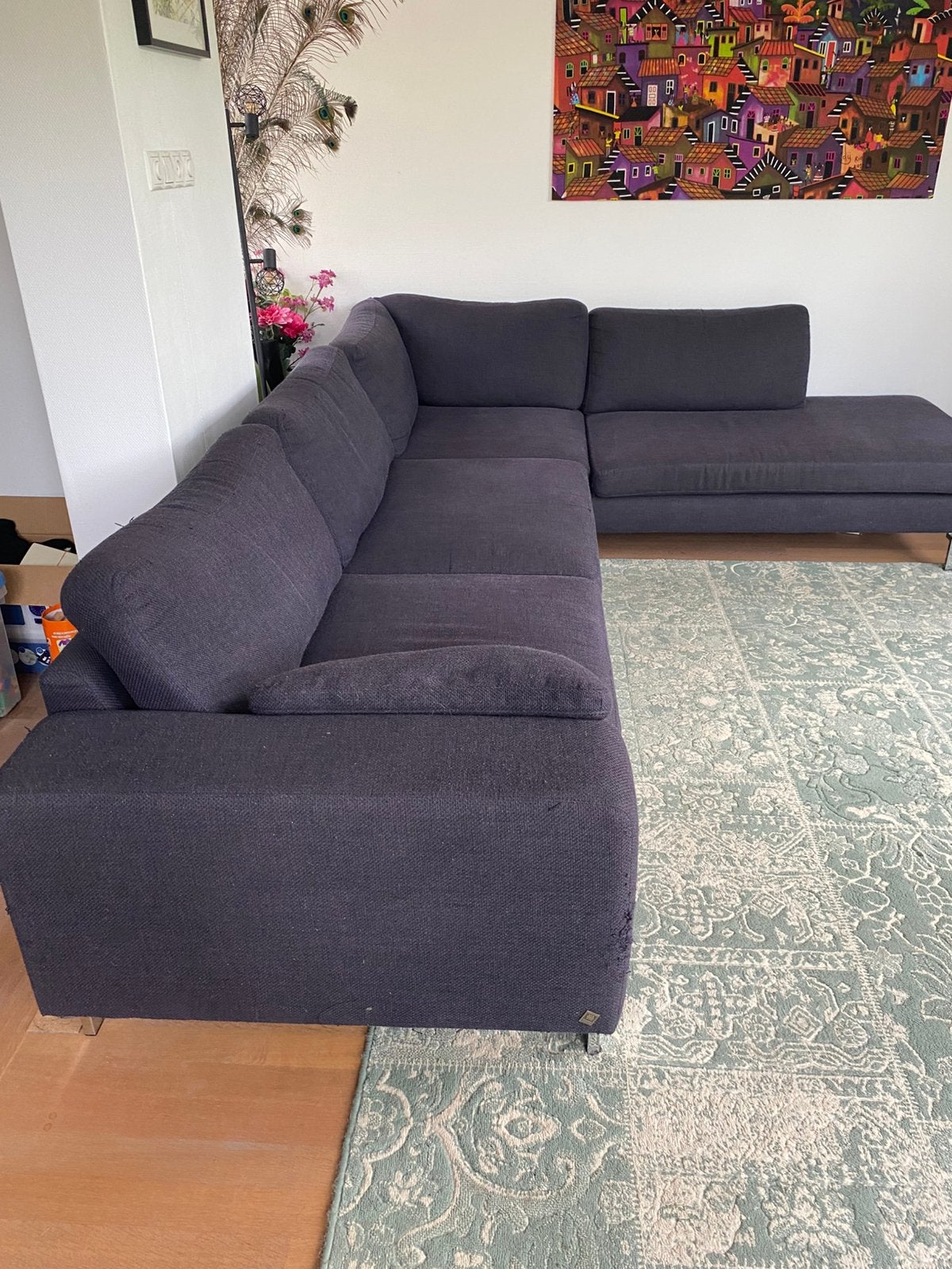 Hoekbank, grote ruime hoek bank met lounge, Huis en Inrichting, Ophalen, Gebruikt, Overige maten, 300 cm of meer