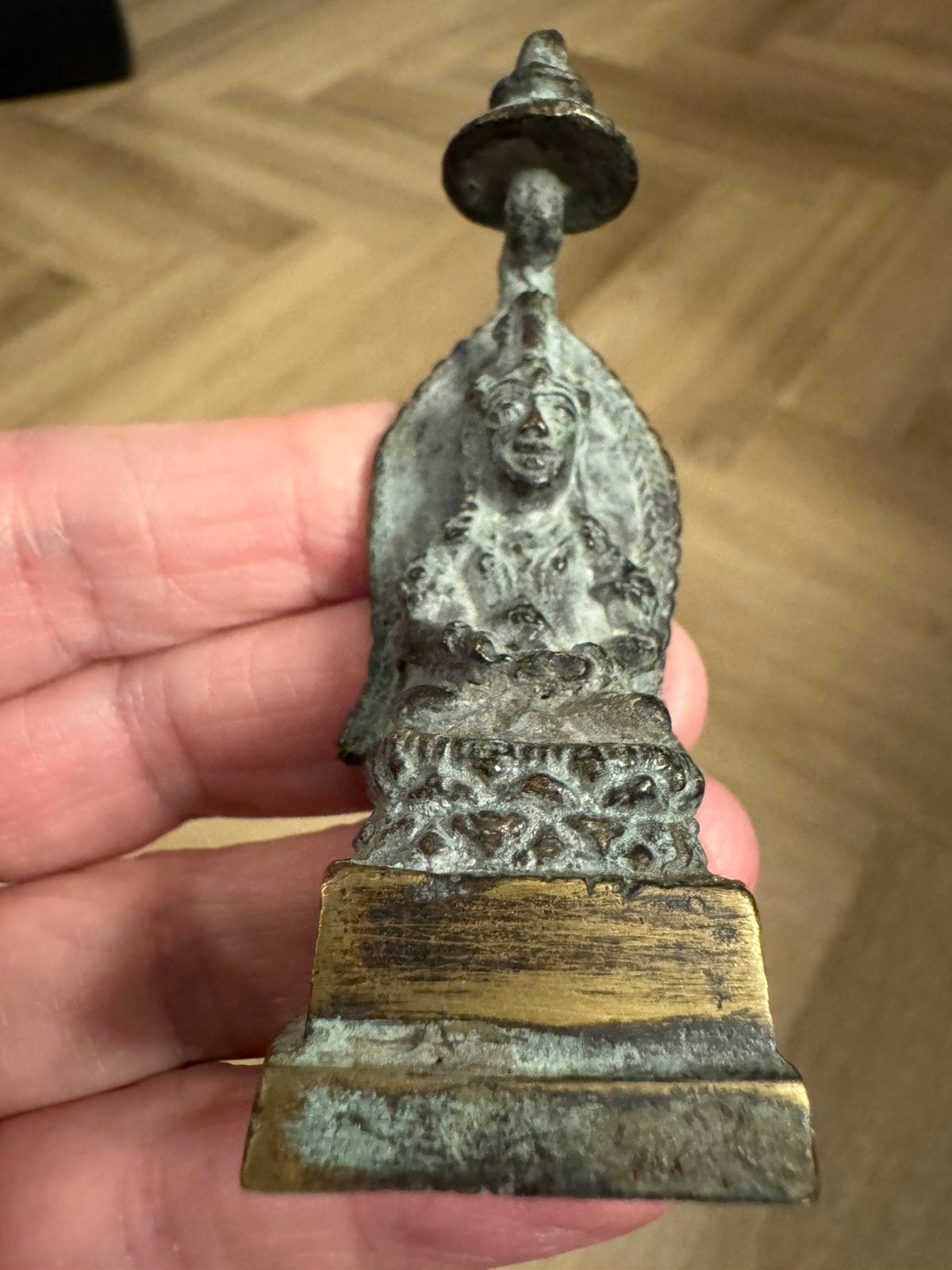 Klein boeddha beeldje, Huis en Inrichting, Woonaccessoires | Boeddhabeelden, Ophalen of Verzenden, Zo goed als nieuw