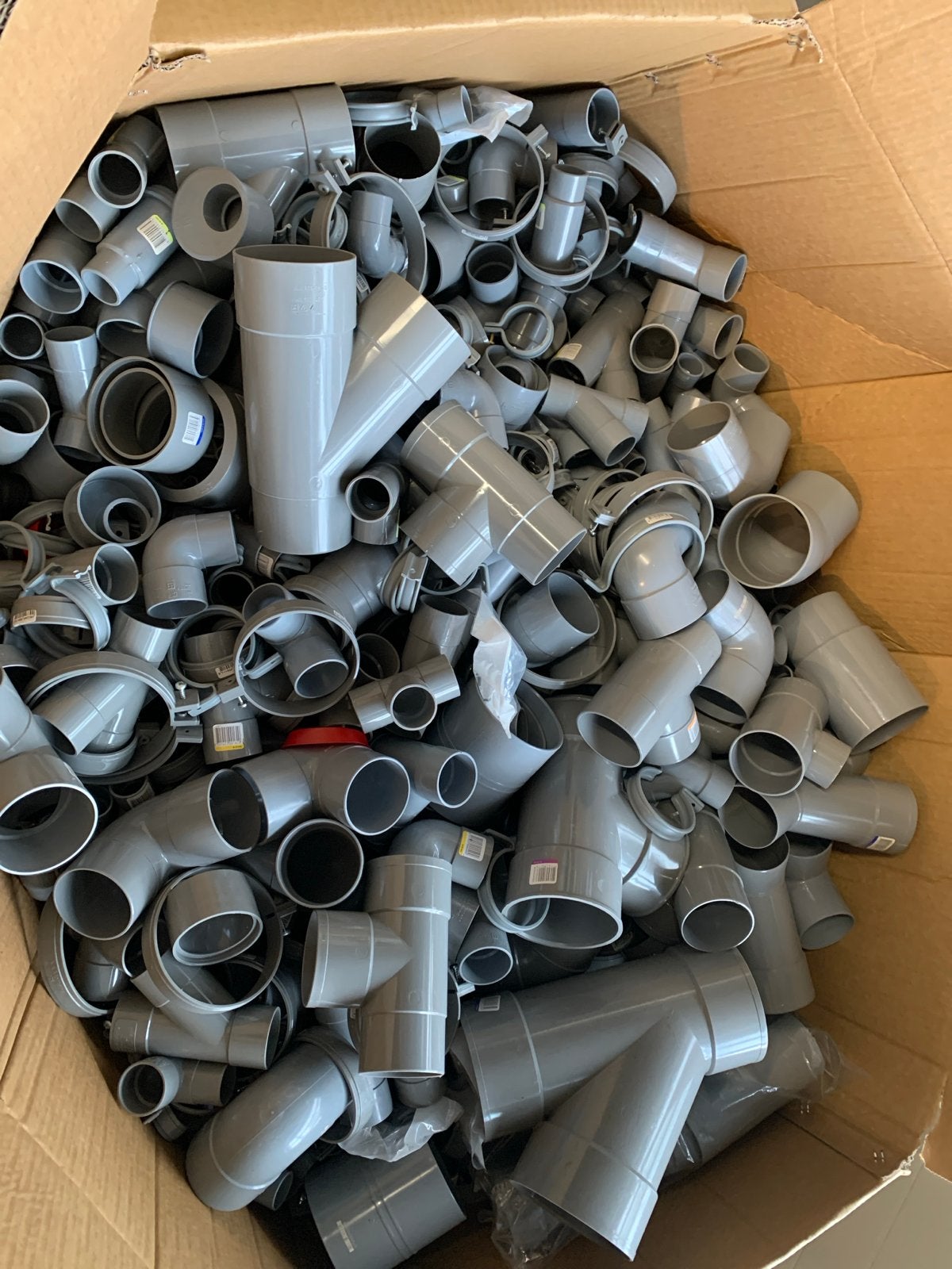 Grote partij PVC afvoerbuizen en bochten, Afvoer, Gebruikt, Pvc, Ophalen of Verzenden