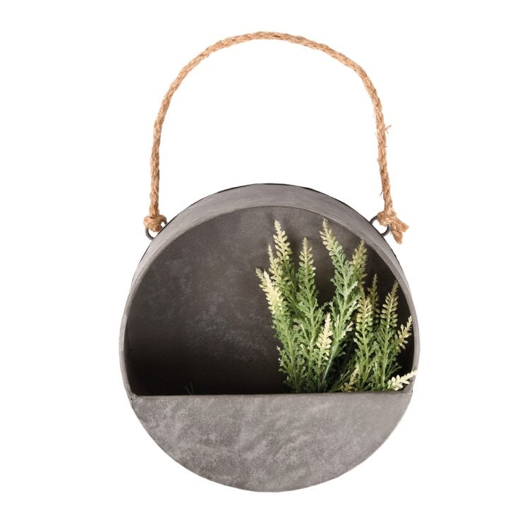 Plantenbak wand zink 20 cm., Tuin en Terras, Bloembakken en Plantenbakken, *, Minder dan 30 cm, *, Rond