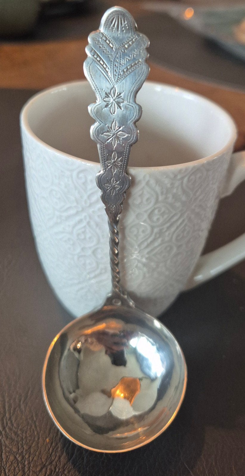 zilveren roomlepel, Ophalen of Verzenden, Zilver