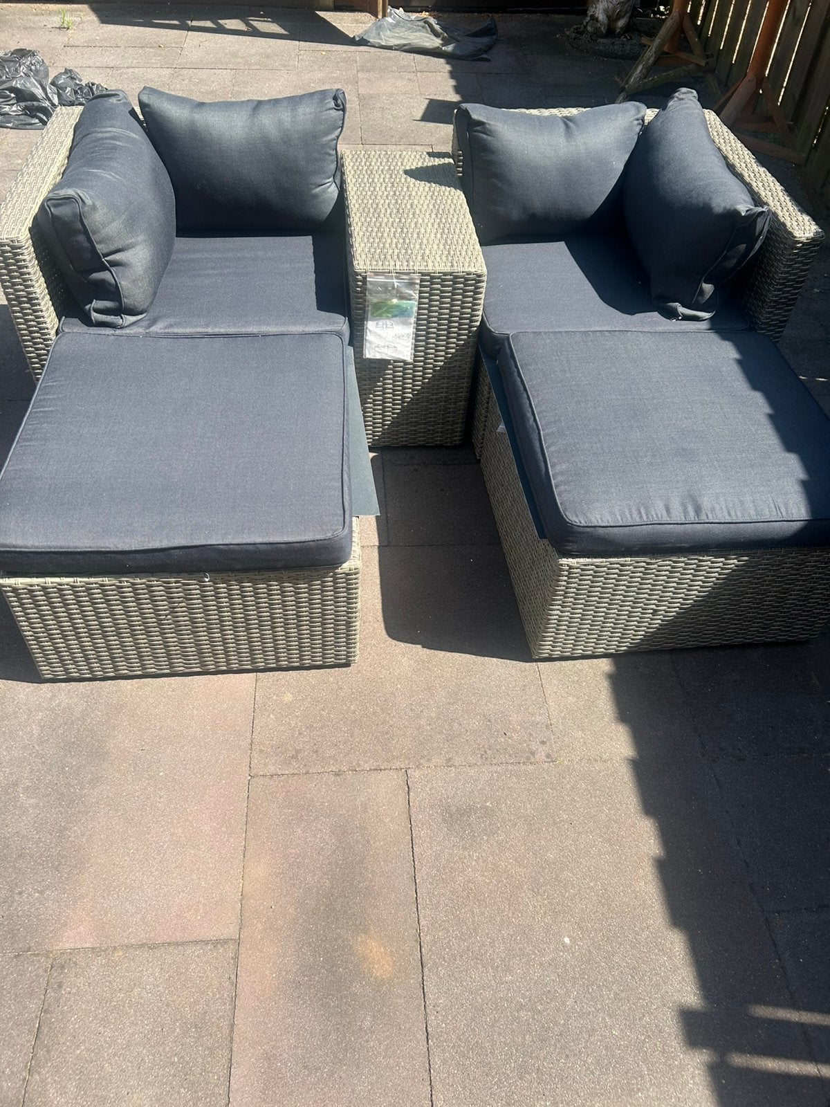 Malaga Compact Loungeset voor o.a. balkon, Gebruikt, Loungeset, Wicker, Ophalen