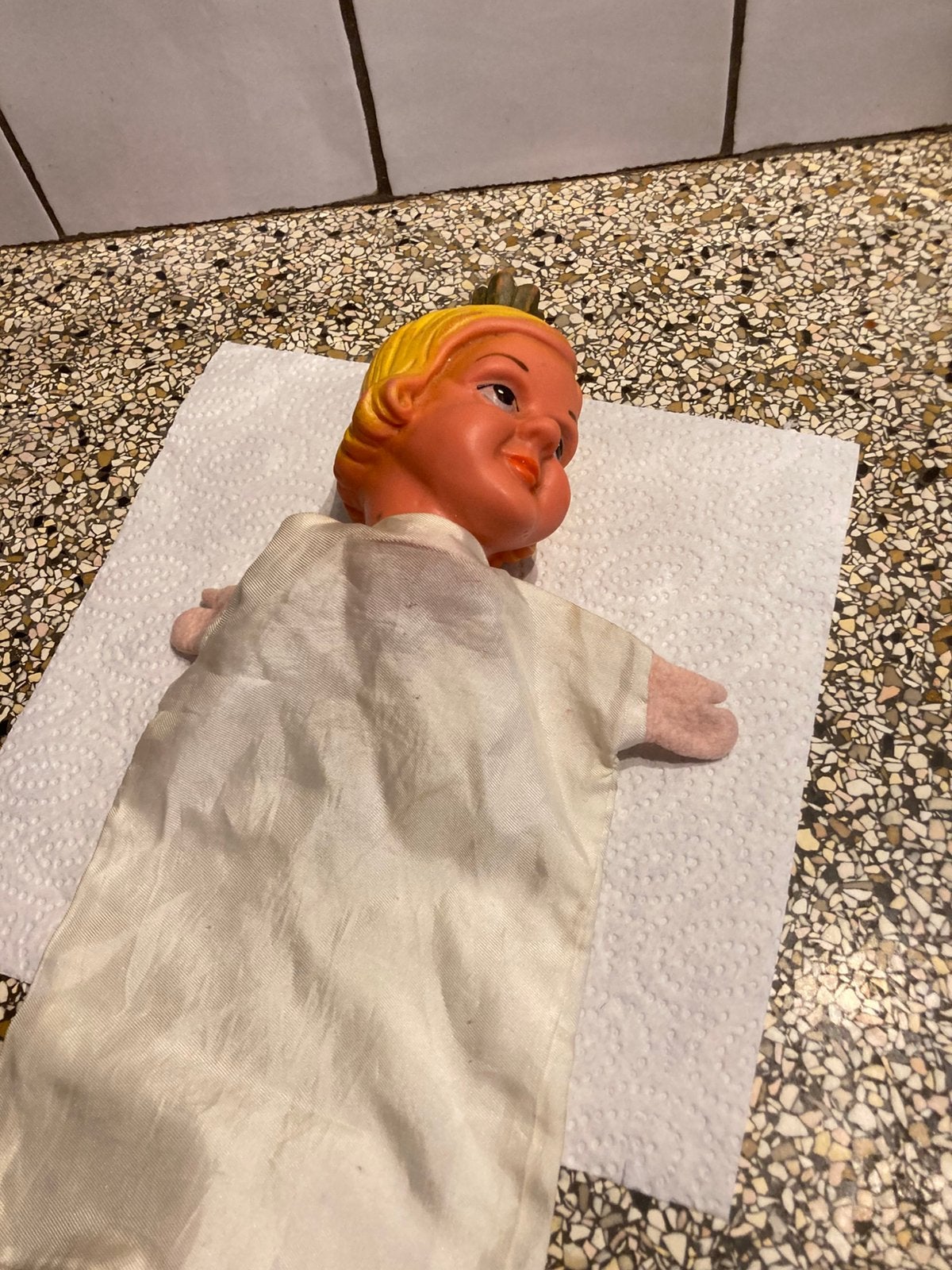 Oude poppenkastpop prinses, Ophalen of Verzenden, Gebruikt, Pop
