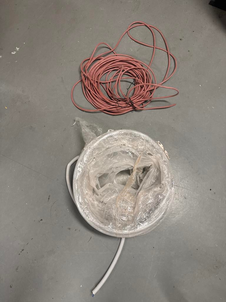 Restant elektra: Flexwire 16mm, slagvaste buis, VD draad, Ophalen of Verzenden, Nieuw, Kabel of Snoer
