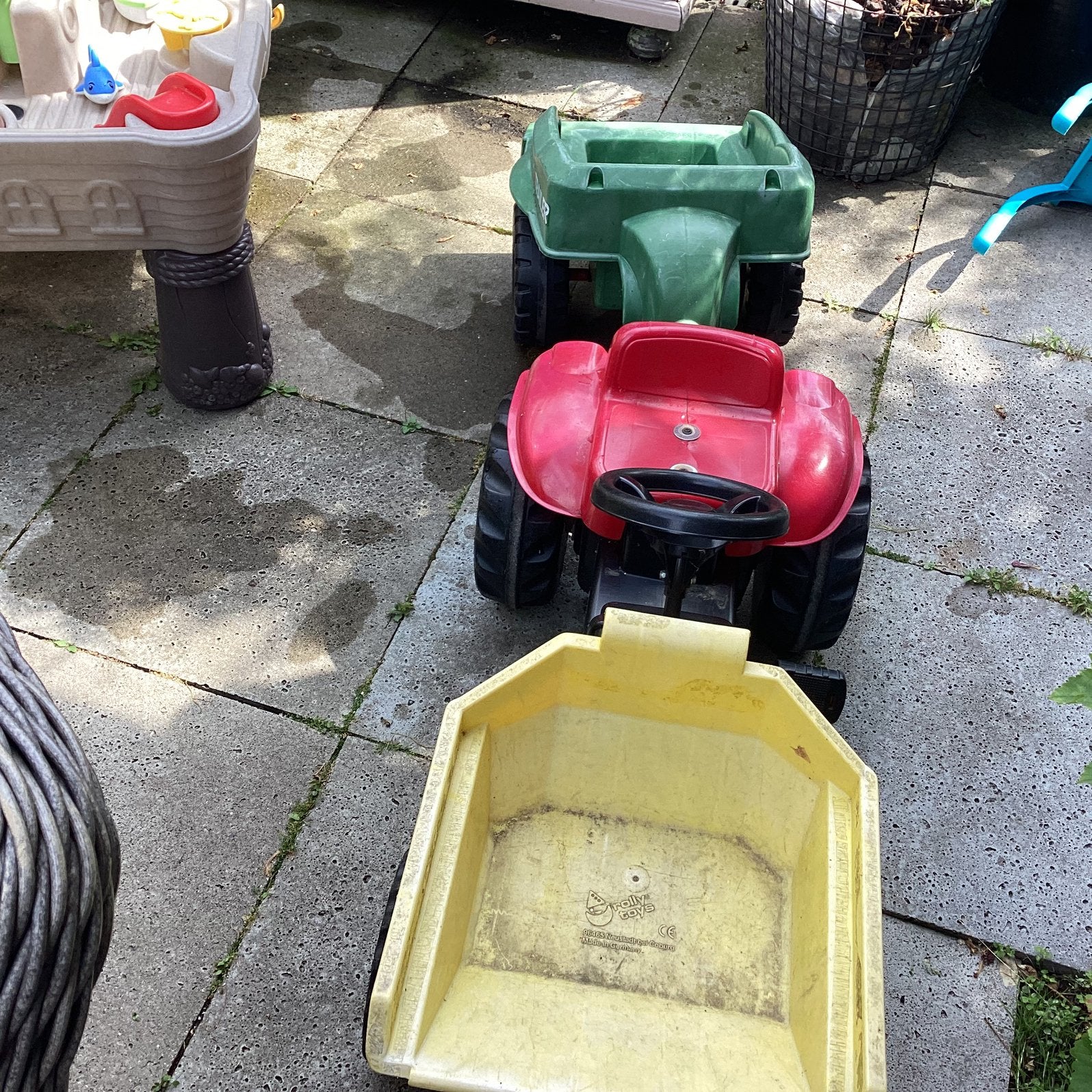 Kinder tractor met losse aanhanger, Ophalen, Gebruikt