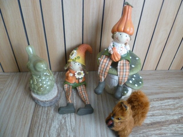 Herfst Decoratie Set: Paddenstoel & Wiebelbeentjes, Meerkleurig, Overige stijlen, Ophalen of Verzenden, Zo goed als nieuw