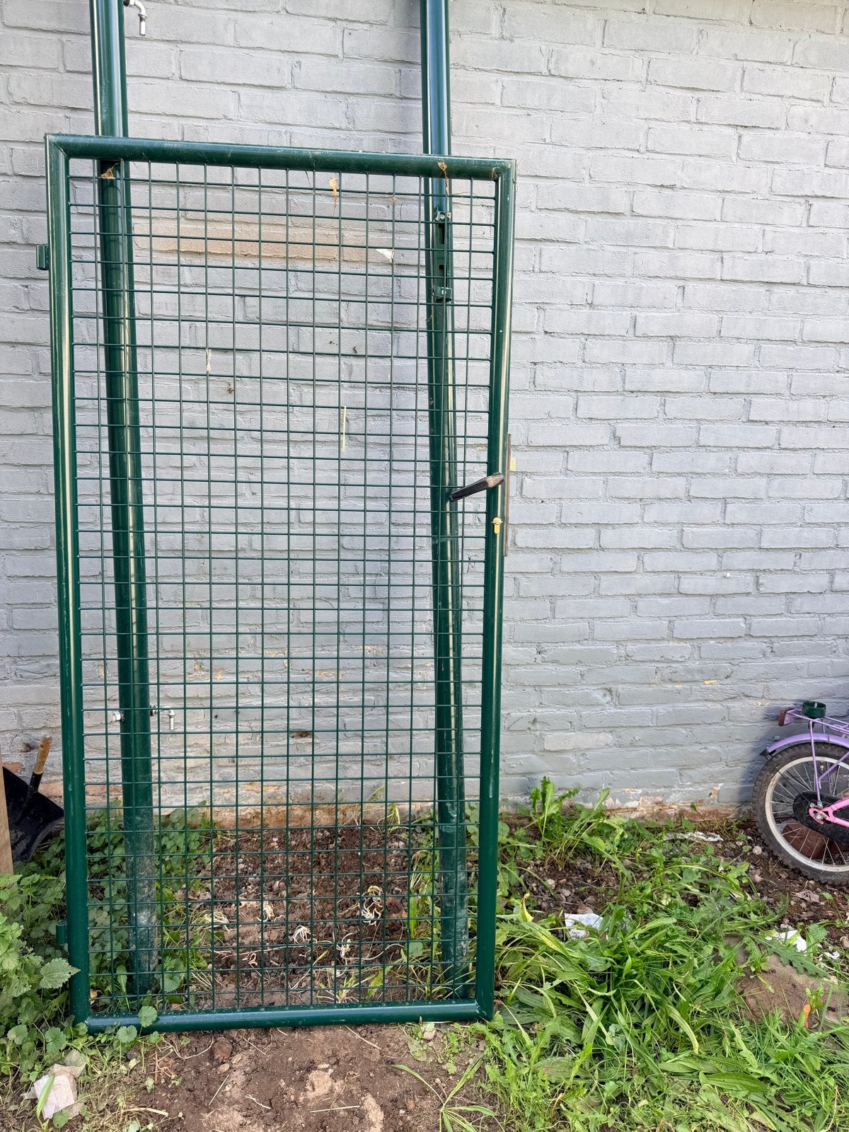 poort, Ophalen, Met poort, Gebruikt, Dubbelstaafmat hekwerk