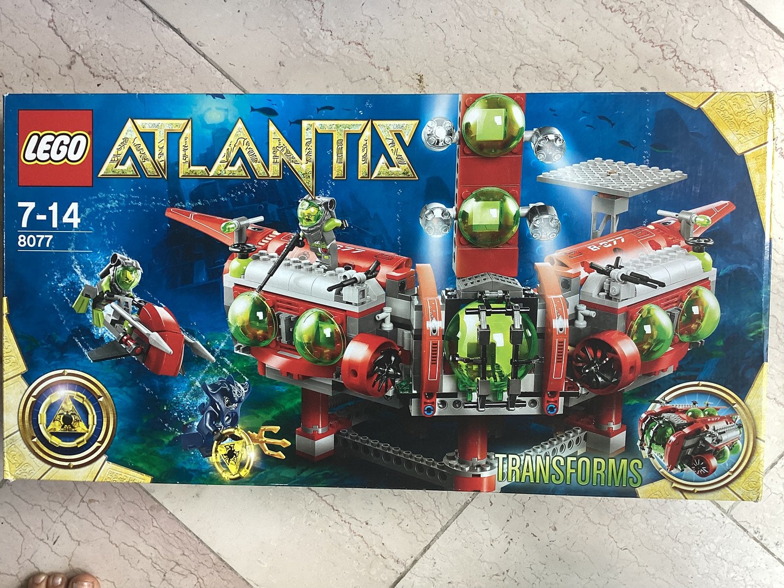 Lego 8077 Atlantis transforms duikers en haaien, Ophalen of Verzenden, Zo goed als nieuw, Elektrisch, Overige merken