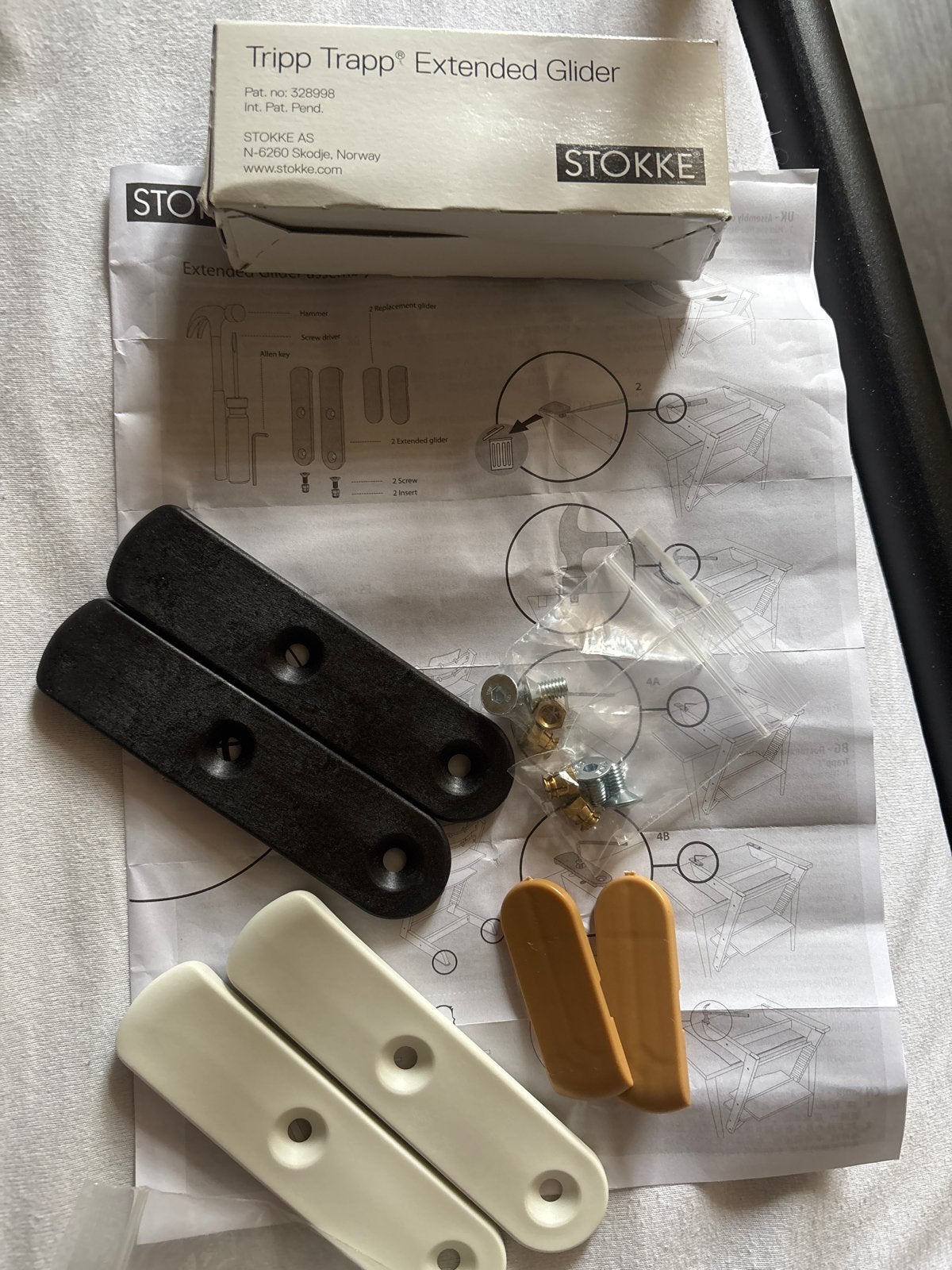 Stokke Tripp Trapp Extended Gliders: Wit, Zwart, Bruin, Ophalen of Verzenden, Nieuw, Meegroeistoel