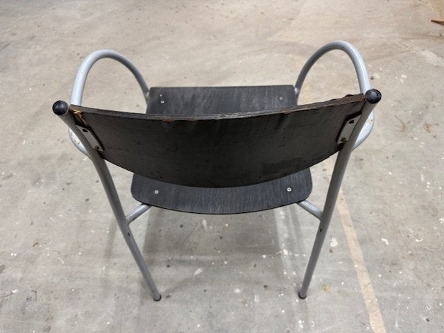 35 Stapelbare stoelen met armleuningen, Huis en Inrichting, Gebruikt, Ophalen of Verzenden, Grijs, Vijf, Zes of meer stoelen