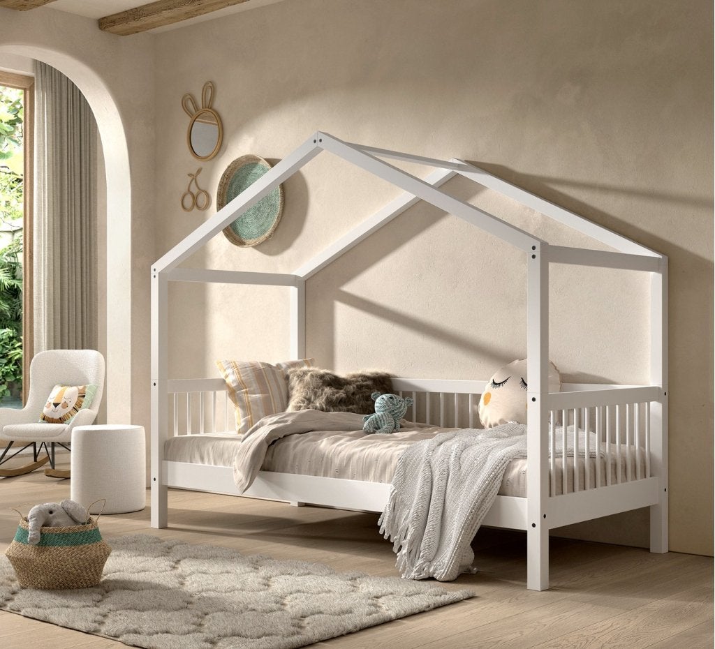 Forrest Beech huisbed - 90x200 - Wit beuken, Niet ingevuld, Niet ingevuld, Niet ingevuld