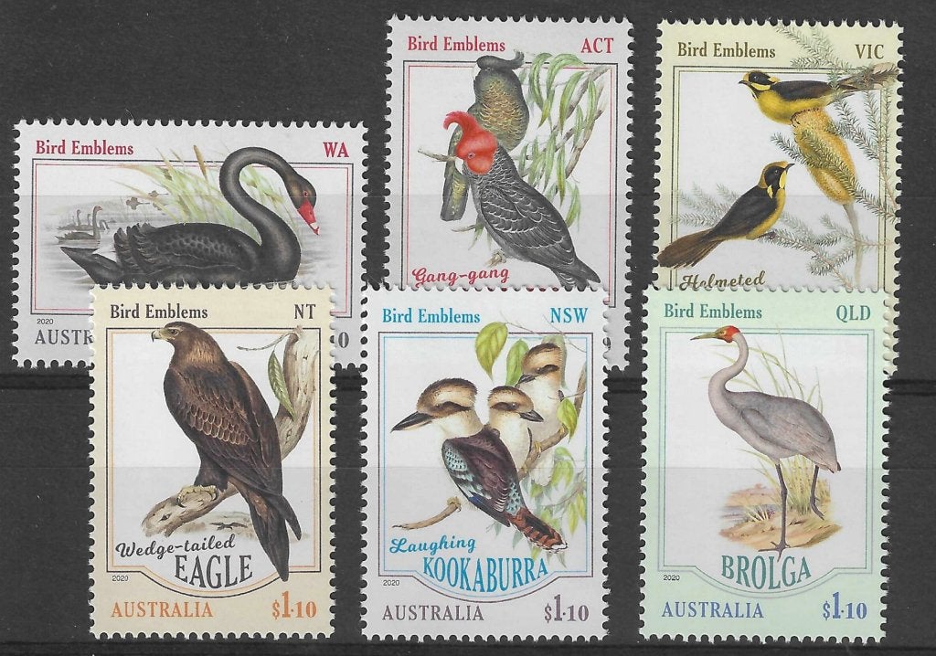 AUSTRALIE 2020, mi 5130/35 "Bird Emblems" postfris, Ophalen of Verzenden, Postfris