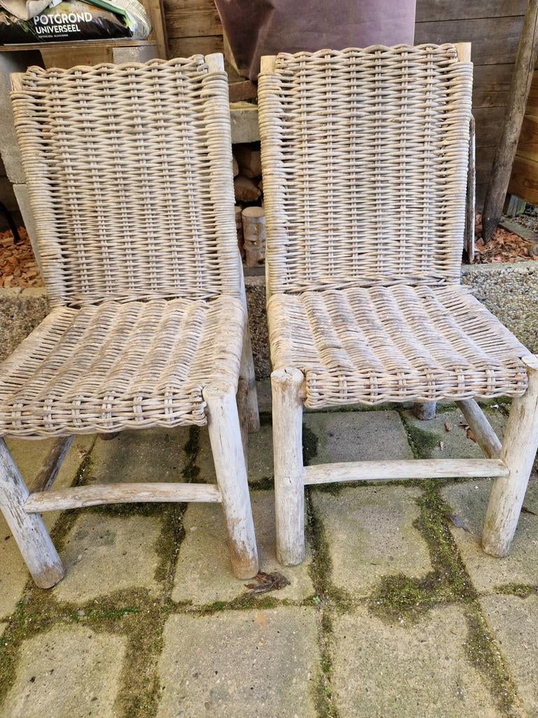 Rieten stoelen, Ophalen, Gebruikt, Rotan