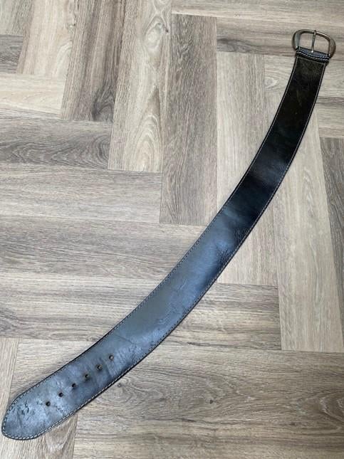 Donker bruinen riem, Echt leder, Tailleriem, Ophalen of Verzenden, Zo goed als nieuw