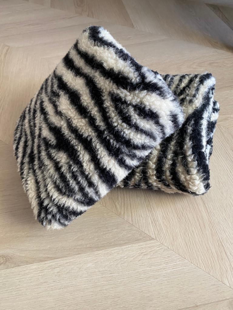 Wollen Wiegdeken / Babydeken – Thumbled | Zebra, Ophalen of Verzenden, Zo goed als nieuw, 85 tot 100 cm, Deken