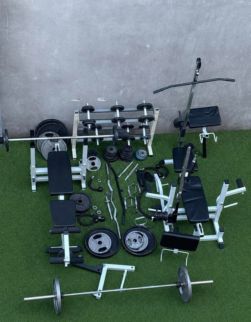 Complete homegym/fitness | benchpress, lat pull down etc, Ophalen, Zo goed als nieuw, Overige typen