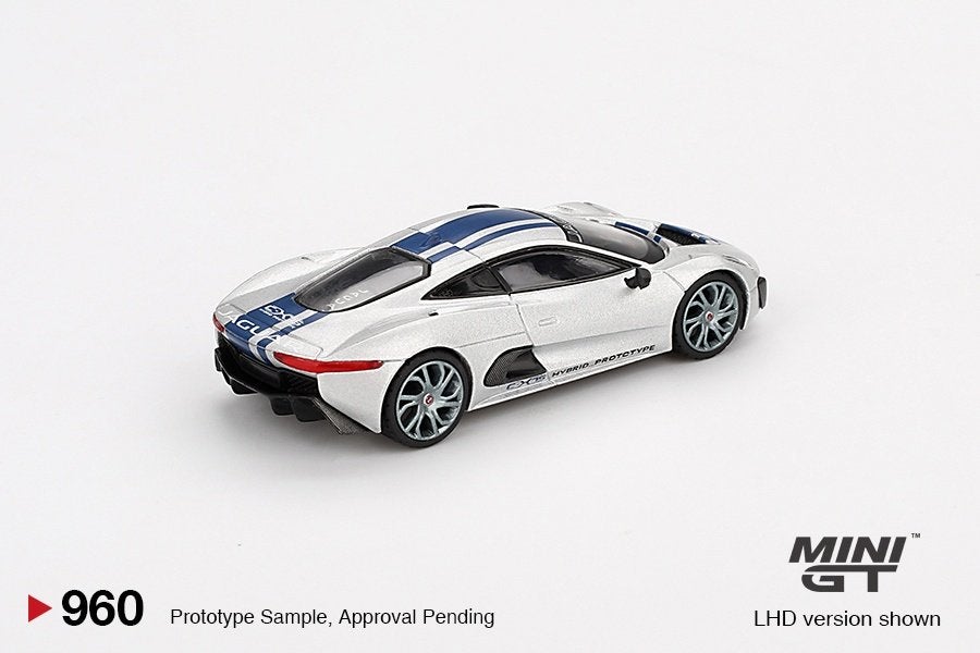Mini GT 1:64 Jaguar C-X75, silver/blue  2010 LHD, -, Nieuw, Ophalen of Verzenden, -