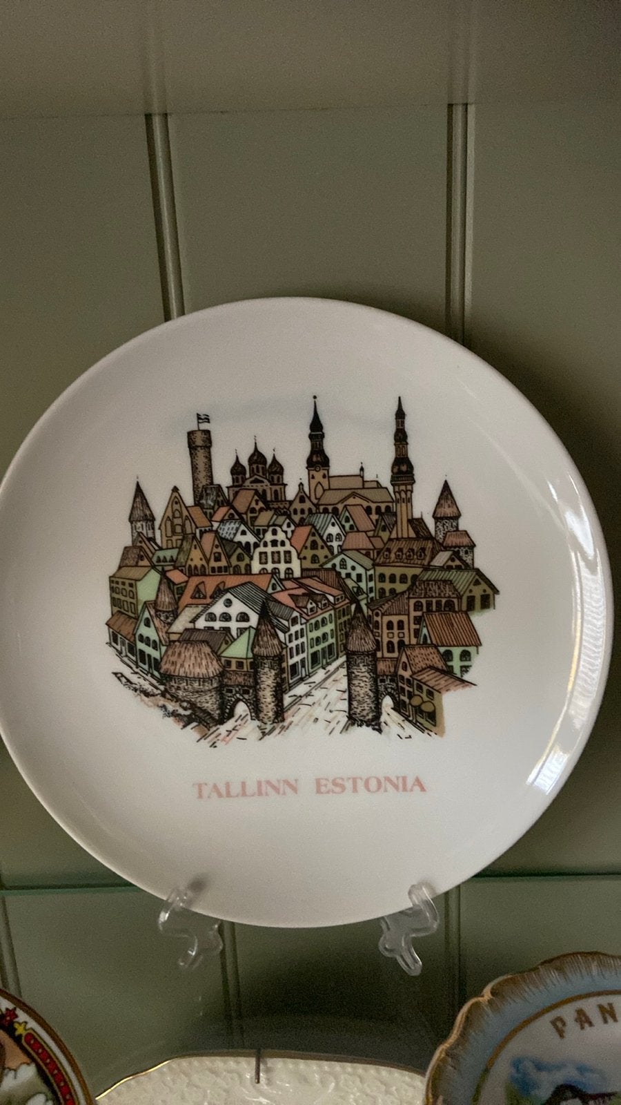 Decoratieve wandplaat Tallinn Estland - Souvenir, Antiek en Kunst, Ophalen of Verzenden