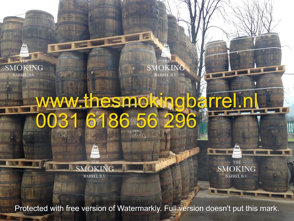 35 vaten, Partij houten vaten, whiskey vaten eiken vat, Tuin en Terras, Regentonnen, 150 liter of meer, Ophalen of Verzenden, Zo goed als nieuw