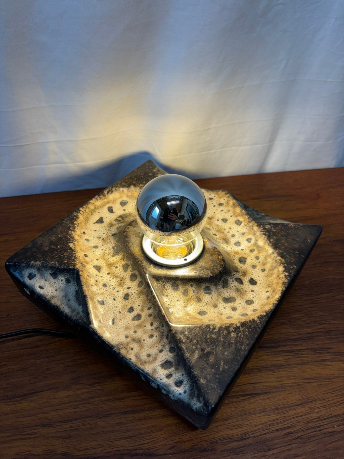 Vintage keramische fat lava wandlamp PAN Leuchten space age, Ophalen of Verzenden, Gebruikt