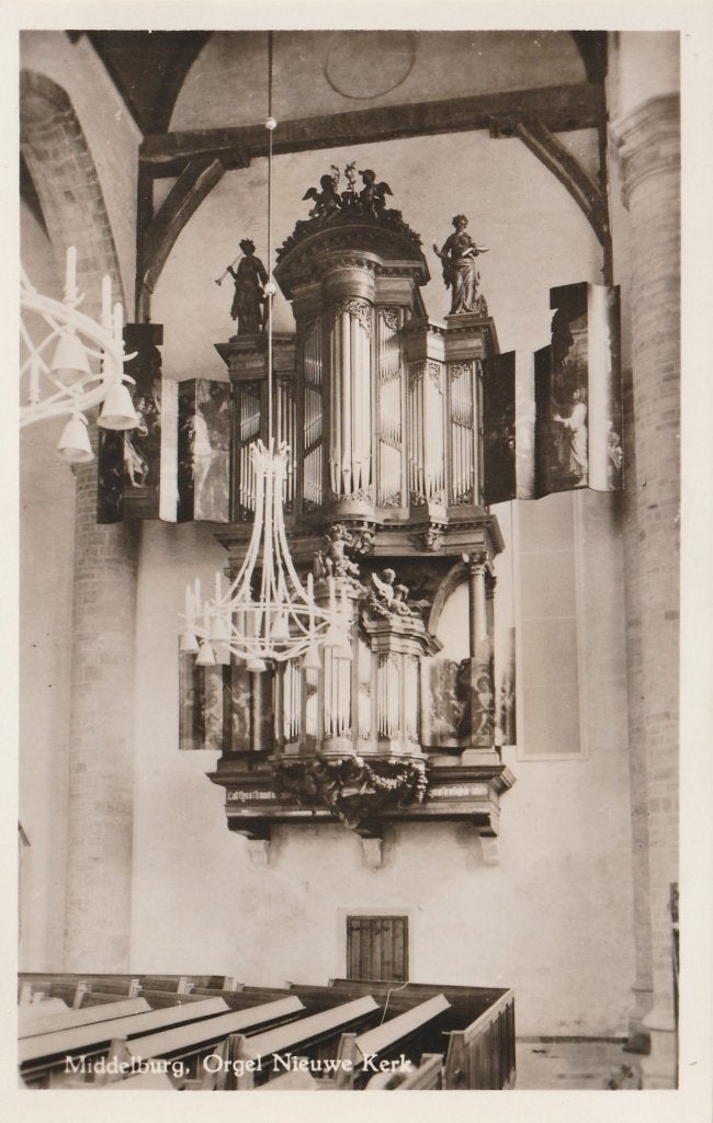 MIDDELBURG Orgel Nieuwe Kerk, Verzenden, 1940 tot 1960, Ongelopen, Zeeland