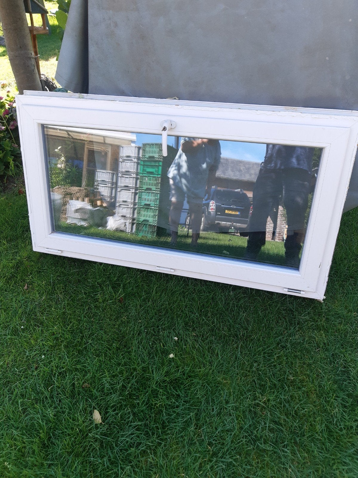 kiepraam klapraam, 75 tot 150 cm, Kunststof, Gebruikt, Raamkozijn