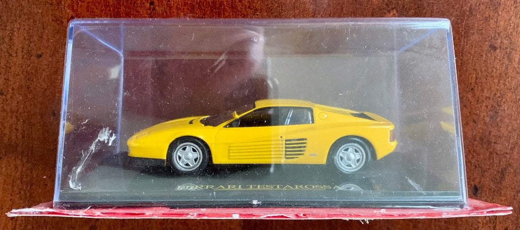 Altaya Ferrari Testarossa geel - 1/43, Hobby en Vrije tijd, Modelauto's | 1:43, Ophalen of Verzenden, Nieuw, Auto, Overige merken