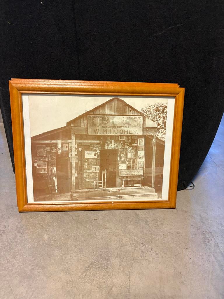 Vintage Foto: Peters Shoes W.M. Hughey Winkel, Ophalen, Gebruikt, Foto, Gebouw
