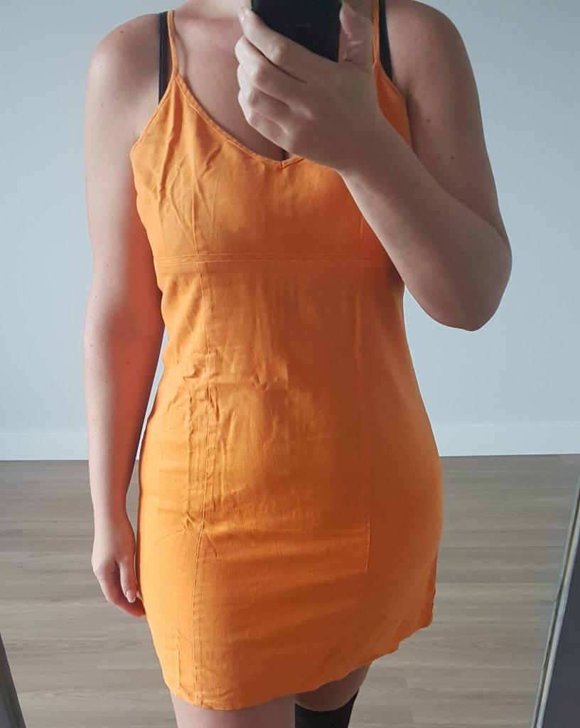 Linnen Jurk The Sting Oranje met Katoen XL Sutherland, The Sting, Verzenden, Maat 46/48 (XL) of groter, Oranje