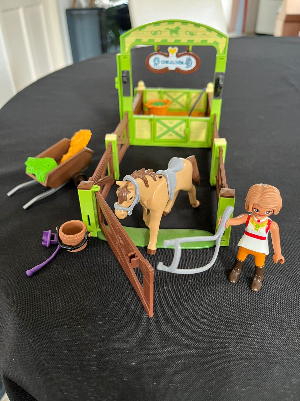 Playmobil Pru & Chica li da met paardenbox 9479, Ophalen of Verzenden, Zo goed als nieuw