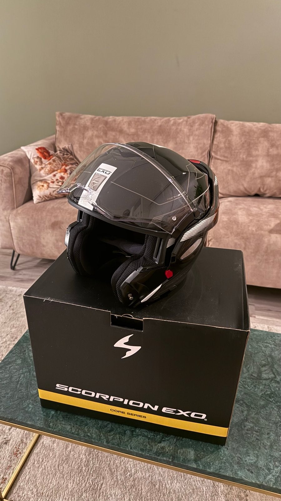 Scorpion EXO Motorhelm - Systeemhelm - Maat XL, Motoren, Systeemhelm, Dames, XL, Tweedehands