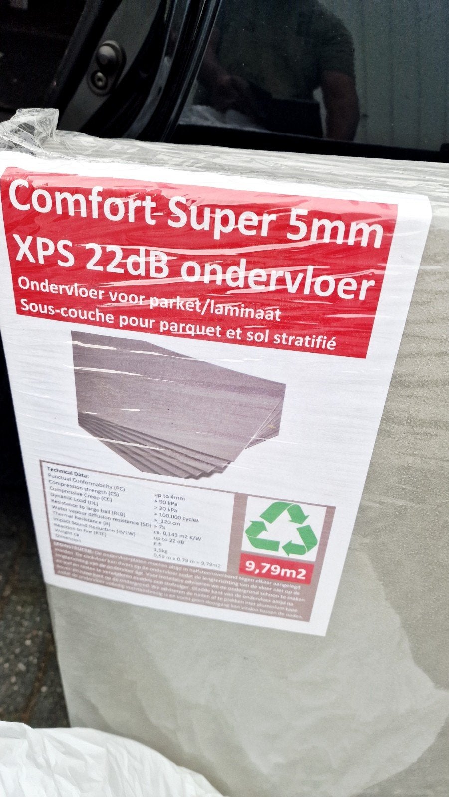 Comfort Super 5mm XPS 22dB ondervloer voor parket/laminaat, Overige materialen, 30 cm of meer, 50 tot 150 cm, Nieuw
